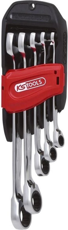 GEARplus Ratschenringmaulschlüssel-Satz, umschaltbar, 5-tlg 8-19mm