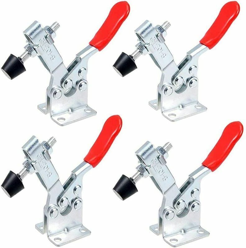 10 Stück Kniehebelspanner, 201 Kniehebelspanner, horizontaler Kniehebelspanner aus Metall, Entriegelungsstange, Haltekap...