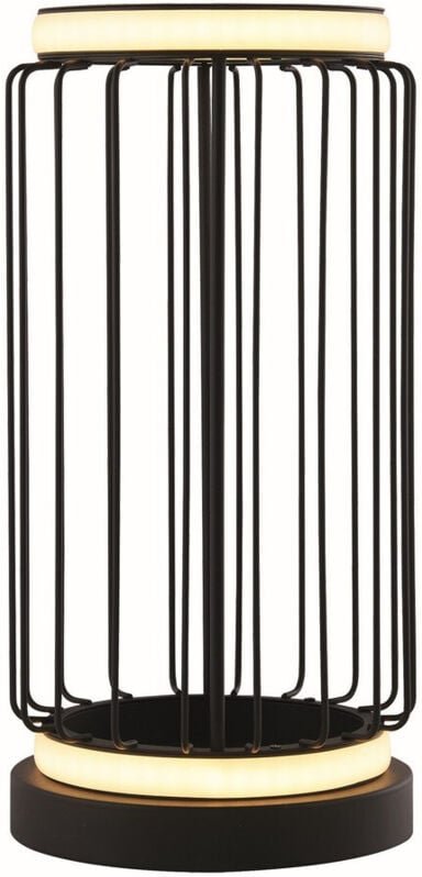 Circolo Cage LED-Tischlampe, schwarzes Metall