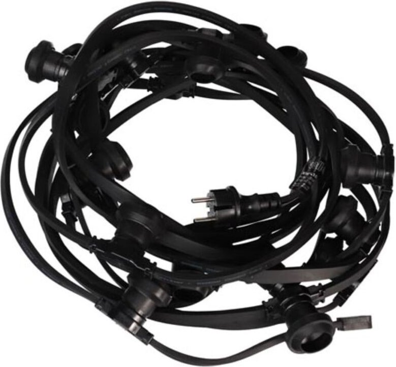 LED PARTY-LICHTERKETTE - 50 x E27-FASSUNG - OHNE LEUCHTMITTEL - 25 m