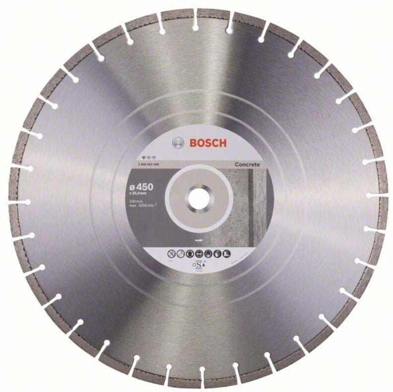 Bosch - Diamanttrennscheibe Standard for Concrete, 450 x 25,40 x 3,6 x 10 mm