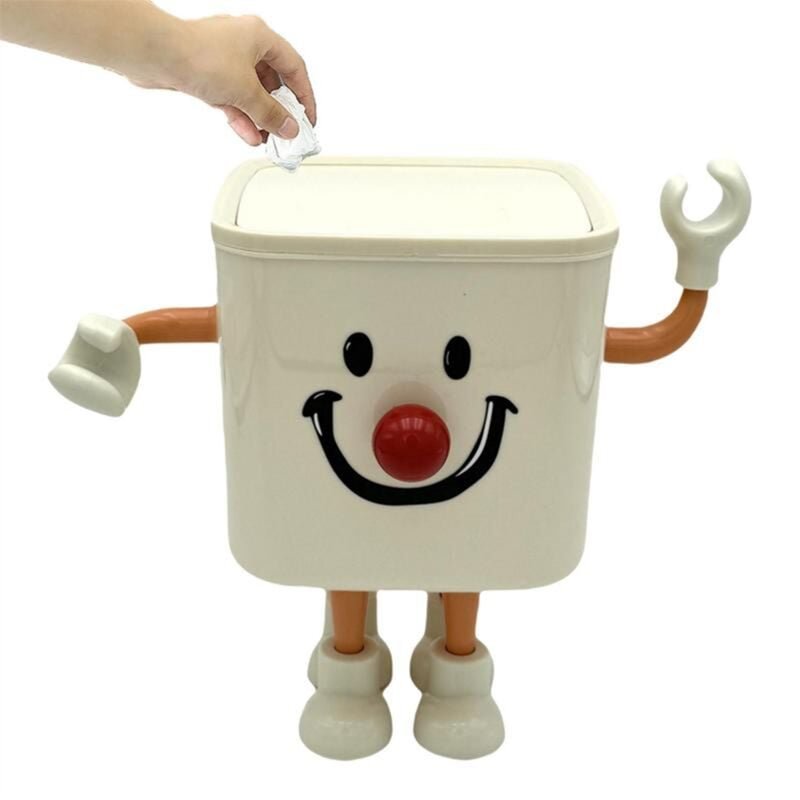 Tlily - Schreibtisch-Mülleimer, Tisch-Aufbewahrung für Schmuck, Make-up, multifunktional, platzsparend, für den Schreibt...