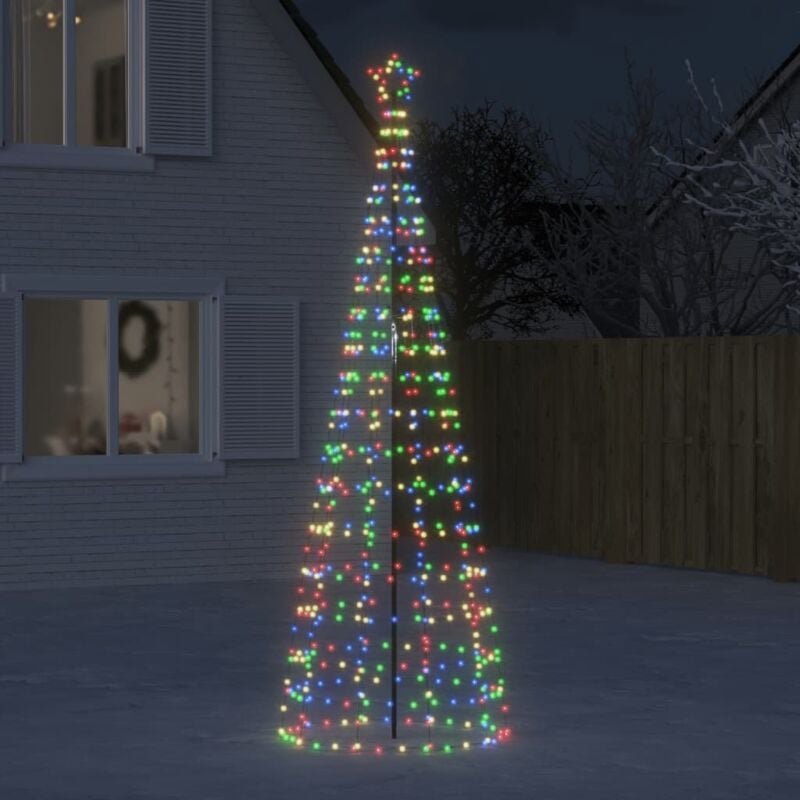 LED-Weihnachtsbaum mit Erdspießen 570 LEDs Mehrfarbig 300 cm vidaXL