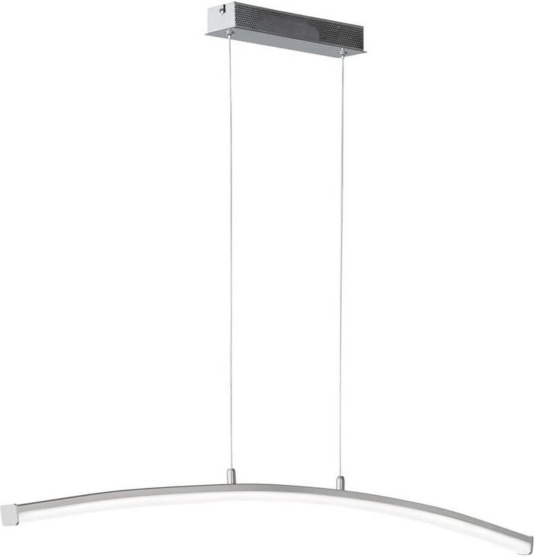 Wofi - led Hängeleuchte silber Pendelleuchte Esszimmerlampe hängend, Metall, 1x 12W 960Lm warmweiß, LxBxH 100x2,5x150 cm