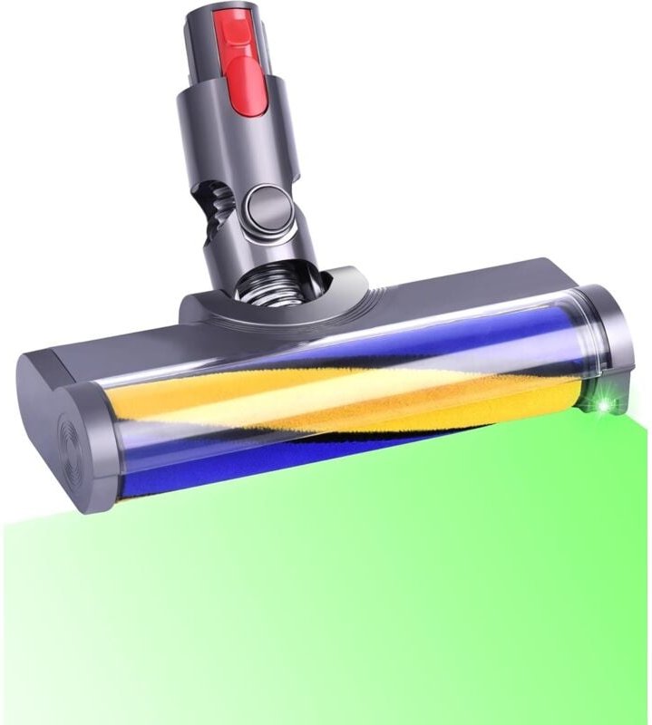Bürste für Dyson V15 V11 V10 V8 V7, Bürstenkopf mit grünen Laserlichtern, Ersatz-Staubsaugerbürste mit weicher Walze für...