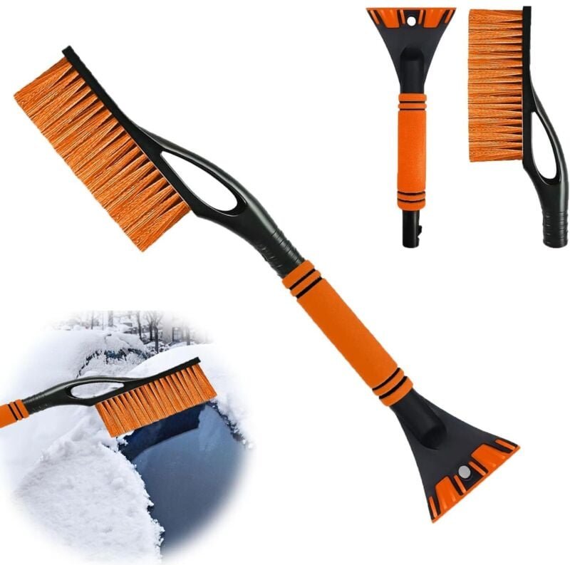 2 in 1 Abnehmbare Winter-Schneebürste, Schneekratzer fürs Auto, Eiskratzer und Schneebürste, Scheibenkratzer, Schneebürs...