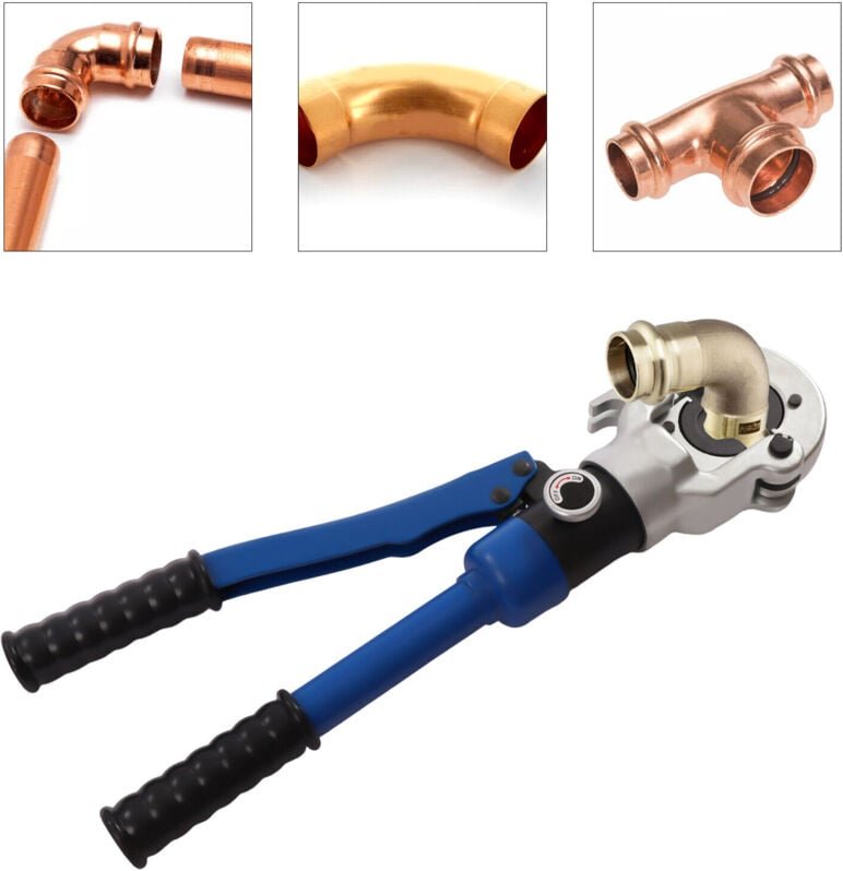 Thumbnail - Gojoy - Hydraulische Presszange 1/2' 3/4' 1' Rohr Presszange Kupferrohr Pressbacken 10T
