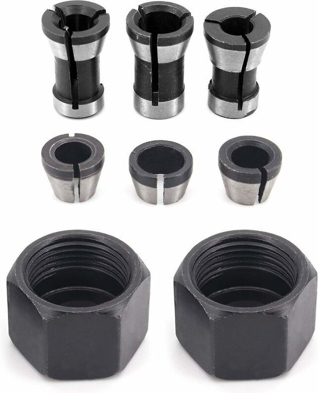 6 Pièces HSS Tête de Mandrin, 6 mm 6.35 mm 8 mm Tête adaptateur Convertisseur pour perceuses Machine de Gravure, pour ro...