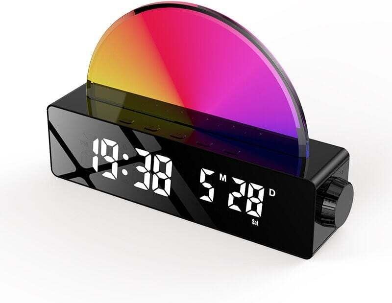 Wake Up Light, Wake Up Lampe mit Sonnenaufgangssimulation, Schlummerfunktion/6 Klingeltöne/10 Einschlafgeräusche/Timer/T...