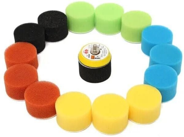 16-teiliges 2-Zoll-50-mm-Polierpad-Set für Autopolierer - Ulisem