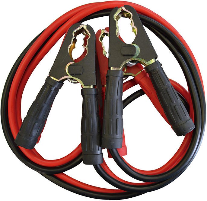 JBM - starterkabel mit messingklemmen 50mm. x 2 / Kabel 13mm. ø 3m 52071