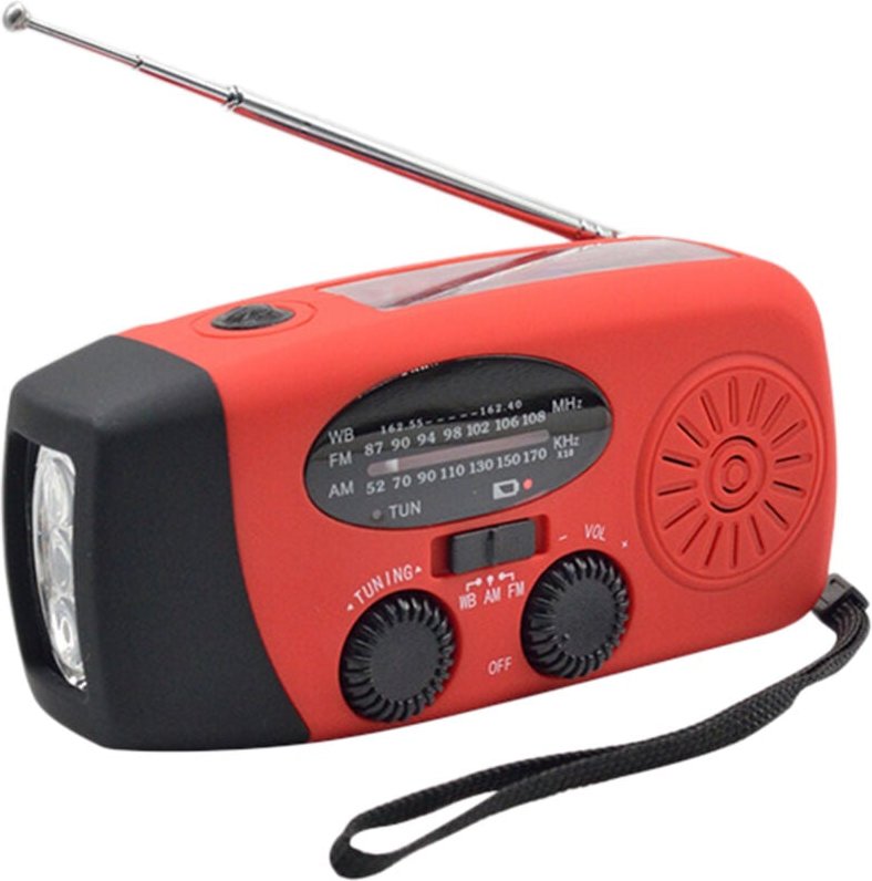 Thumbnail - Notfallradio, Solar-Handkurbel-Wetterradio, 1200 mAh, AM/FM/NOAA, Notfall-Wetterradio, tragbare Powerbank mit Solaraufla...