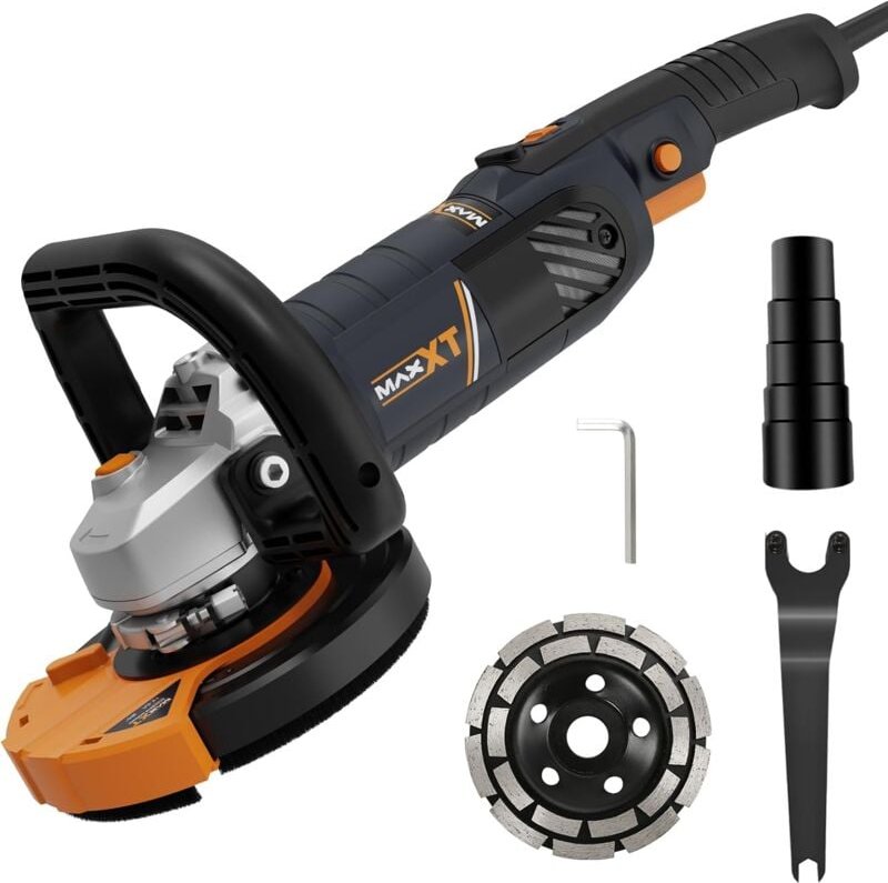 MAXXT Betonschleifer - Professionelle 125mm Diamantschleiftopf mit leistungsstarkem 1500W Motor Staubfreier Restaurierun...