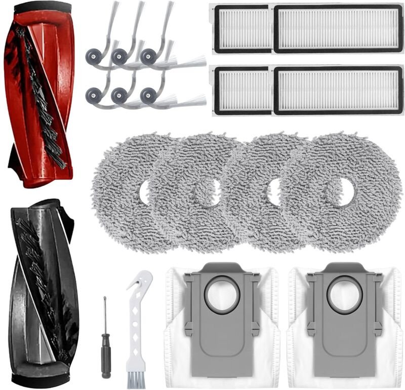 20-teiliges Zubehörset für Roborock Qrevo Curv/Curve/Edge, Roborock Qrevo Curv S5X/Edge S5A und Roborock Qrevo S5V Saugr...