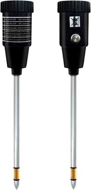 Boden-pH- und Feuchtigkeitsmessgerät (26 × 5 × 5 cm), hochpräzises 2-in-1-Gerät zur Messung von pH-Wert und Feuchtigkeit...