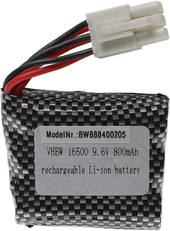 Vhbw - Akku für Modellbau z.B. kompatibel mit GPToys, Foxx, Hosim (800mAh, 9,6V, Li-Ion, 54 x 48 x 16,5 mm, EL-6P)