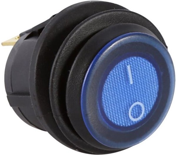 Großer Wipp-Lichtschalter, 12 v LED-Punktlicht, Auto, Boot, runder Wippschalter, ein/aus, SPST-Schalter, Blau