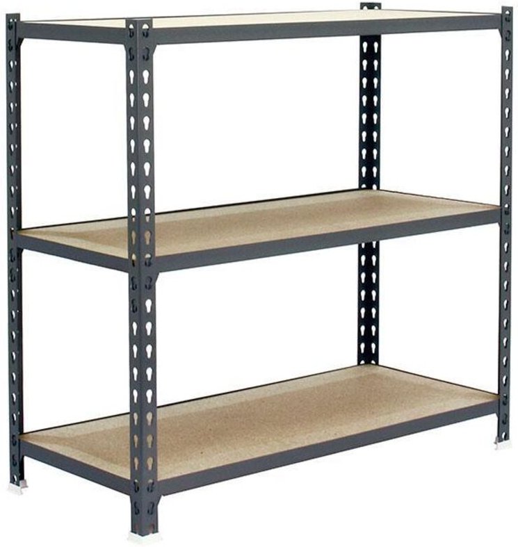 Simonrack Metallregal grau Holz 900x1200x400 mm