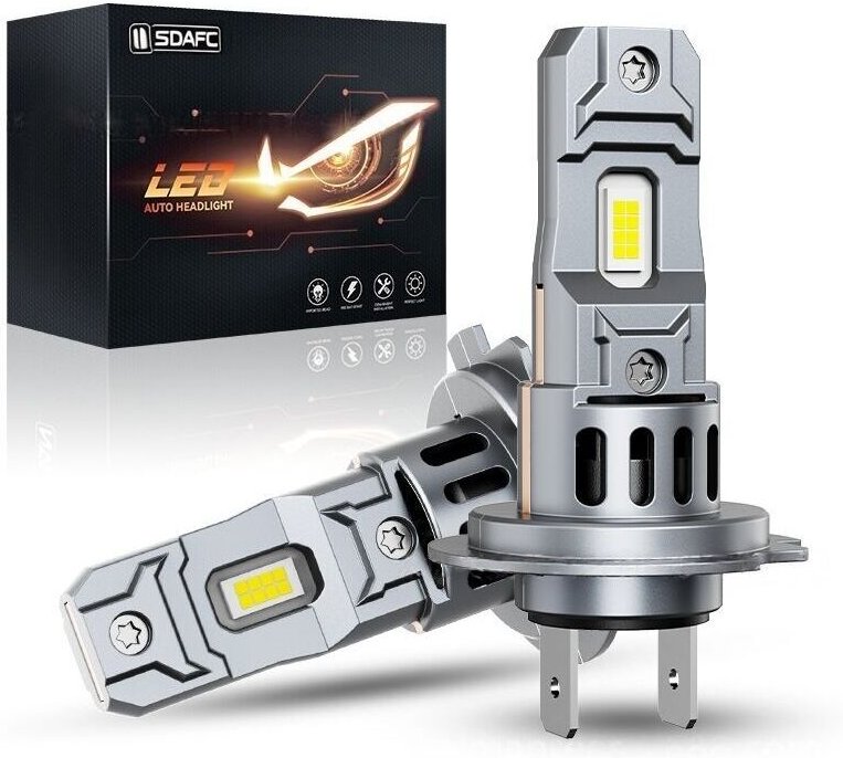 2025 H7 LED-Scheinwerferlampen, Mini-1:1-S2S-Bauform, 33.000 lm (900 % heller), entspricht 140 W, 6500 K, 14.000 U/min L...