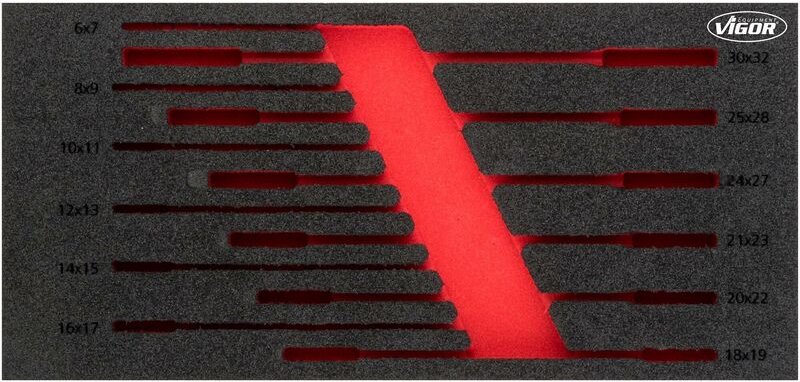 Weichschaumeinlage ∙ leer ∙ V6721-L ∙ l x b x h: 393 mm x 188 mm x 35 mm