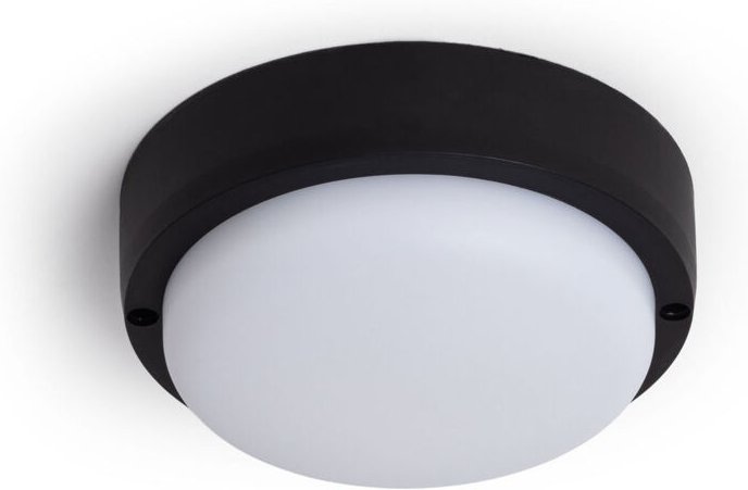 LED-Deckenleuchte 15W Rund für Aussen Ø140 mm IP65 Hublot Schwarz 4000K Neutralweiß