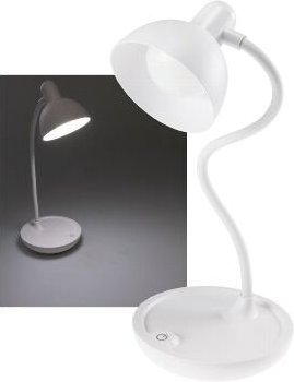 Chilitec - led Tischleuchte mit Schwanenhals Batterie, dimmbar, warmweiß, Weiß