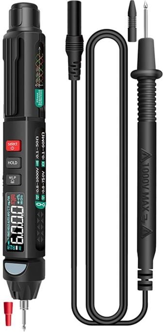 A3008 Digitalmultimeter, Automatischer Intelligenter Sensor-Stifttester, 6000 ZäHlungen, BerüHrungsloser SpannungsprüFer...