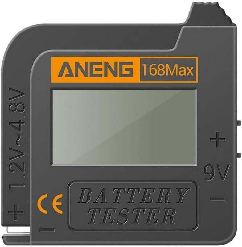 Universal Digital Batterietester Checker für alle C, AA, AAA, D, N, 9V 6F22 und 1,5V Batterien für Elektrogeräte (keine ...