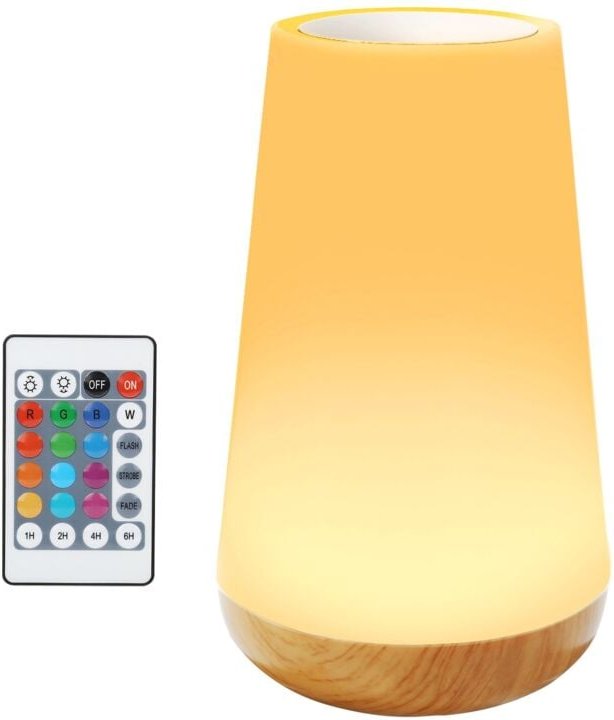 LED-Nachtlicht, 13 Farben, rgb, 1500 mAh, Fernbedienung/Touch, usb-c, weiß