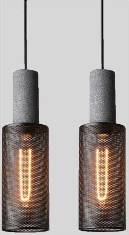 Vintage Pendelleuchte Industrial Hängelampe Innenbereich Deckenleuchte für Esszimmer Café Bar Club Ø10CM 2 Stücke