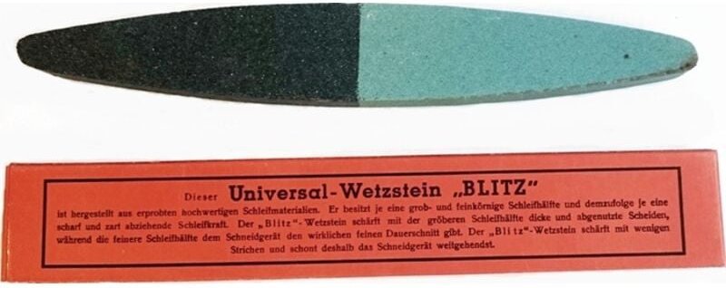 ESW - Wetzstein Blitz L230xB33xH13mm Quarz-Sandstein grob + fein Faltschachtel