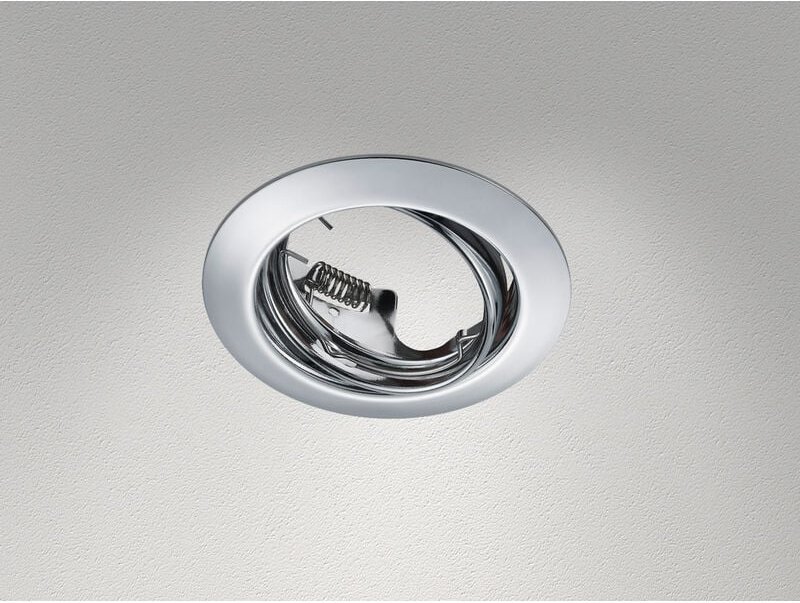 Trio Lighting - Runder Deckeneinbaustrahler jura ø 8,3cm schwenkbar in Silber Chrom GU10