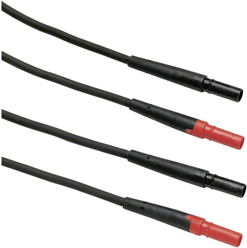 TL27 Sicherheits-Messleitungs-Set Stecker 4 mm Stecker 4 mm 1.50 m Rot, Schwarz 1 St. - Fluke