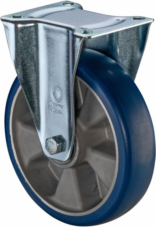 Thumbnail - Bs Rollen - Bockrolle D.80mm Trgf.170kg pu Platte L105xB85mm Farbe Rl.blau