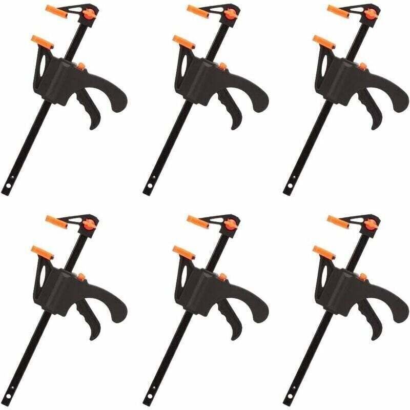 Sonderangebot: Set mit 6 F-förmigen Klemmen, Schnell- und einfache Klemmklemmen, Handwerkzeuge für die Holzbearbeitung, ...