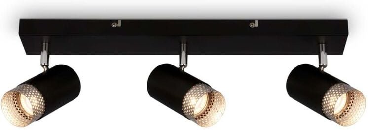 Spotlight, black-chrome matt, excl. 3xGU10/max.9W