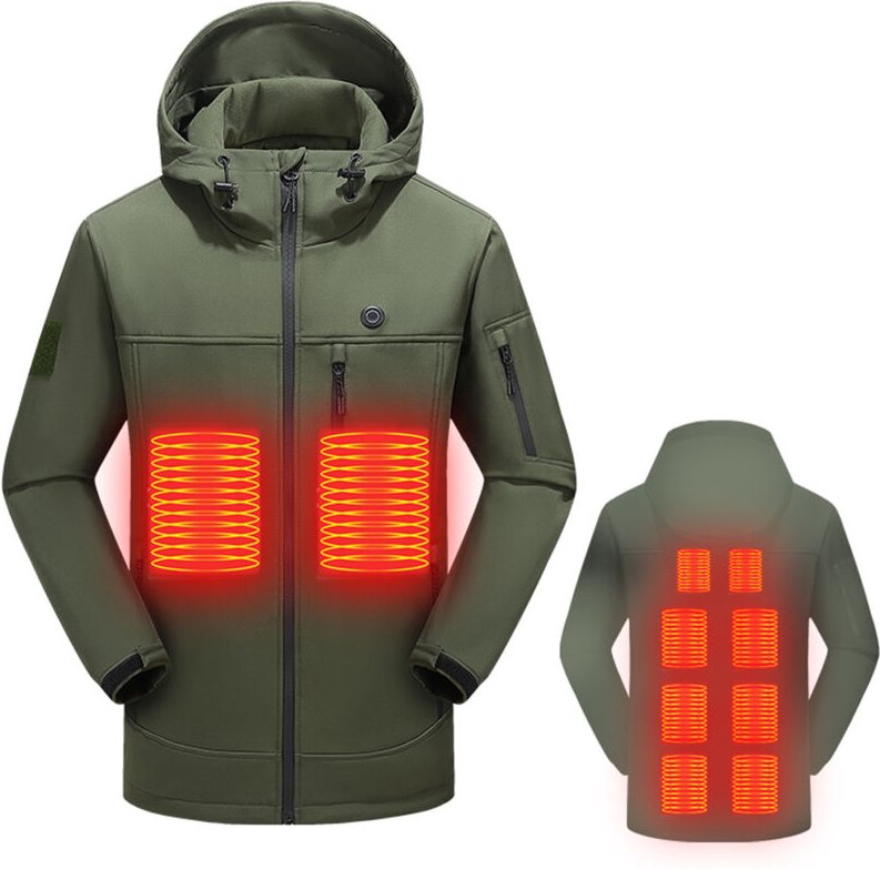 Decdeal - usb -Heizjacken im Freien Erwärmungsmantel Winter flexible elektrische Wärmekleidung angeln wandern warme Klei...