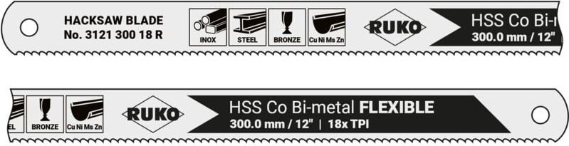 Thumbnail - 10x Handsägeblatt HSS-Co Bihart - 312130018R - Ruko