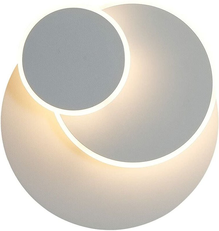 Goeco - led Runde Wandlampe, Kreatives Sonnenfinsternis 3-in-1 Innenwandlampe, Modernes Einfaches Weißes Wandlicht, Form...