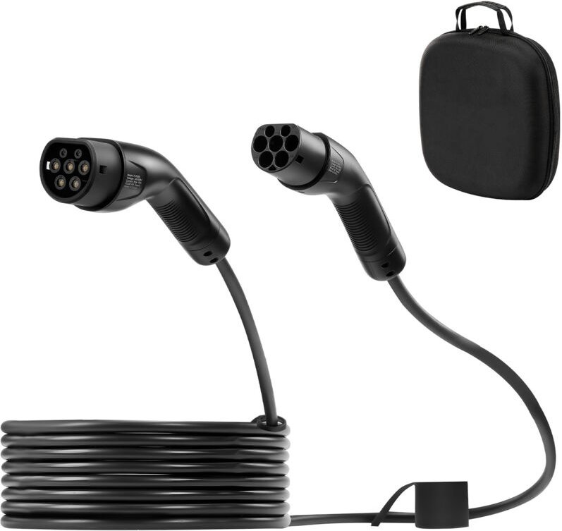 Mophorn EV-Ladekabel, 32 A, 10 m, bis zu 22 kW, Verlängerungskabel, geeignet für Typ-2-Ladegeräte von Elektrofahrzeugen,...