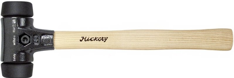 Schonhammer Safety mittelweich/mittelweich mit Hickory-Holzstiel, Rund-Schlagkopf 50, 360 mm (26432) - Wiha