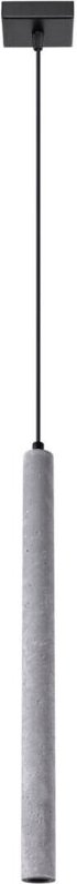 Sollux - Pastelo Moderne schlanke Pendel-Deckenleuchte Beton 1x G9