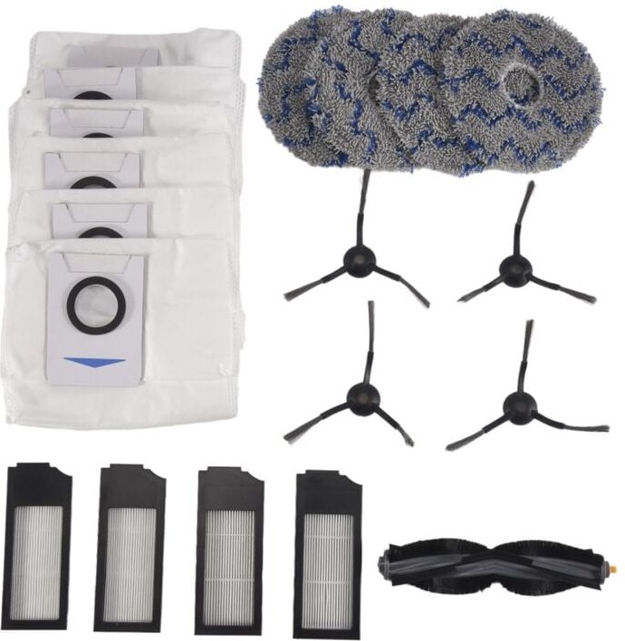 Zubehör für X1 Omni Turbo Staubsaugerroboter, Ersatzteile, Hauptbürstenrolle, Seitenfilter, Wischpads, Staubbeutel