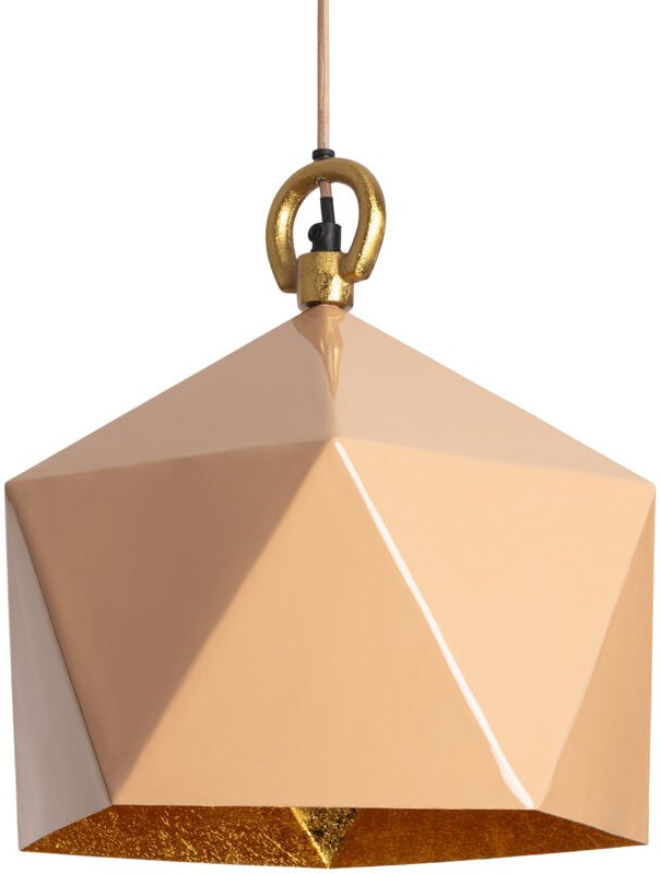 Pendelleuchte Metall Gold Elia Beige