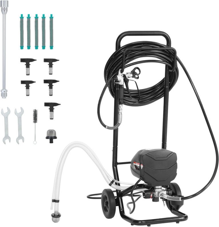 Mophorn Airless-Farbspritzgerät mit Standfuß,640W Leistung und 3000 psi Druck,Farbsprühsystem inklusive Reinigungsbürste...