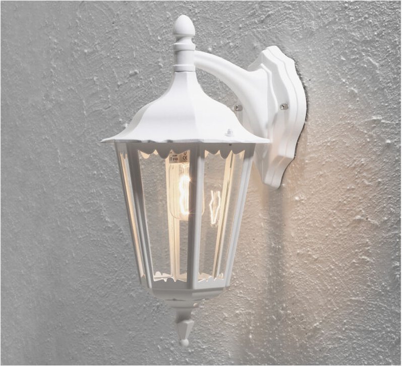 Außenwandleuchte FIRENZE, 6-strebig, E27, Aluminium weiß, Höhe 45cm