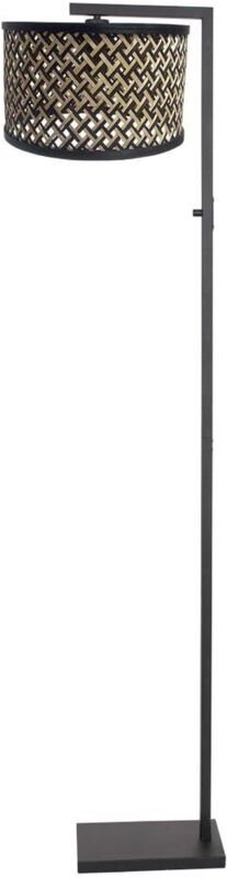 Stehlampe - Stang - schwarz - bambus metall - - Steinhauer