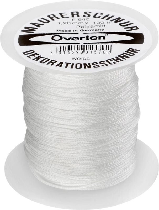 Overlen Kordel Polyamid 1,2mm 100m weiß Overmann