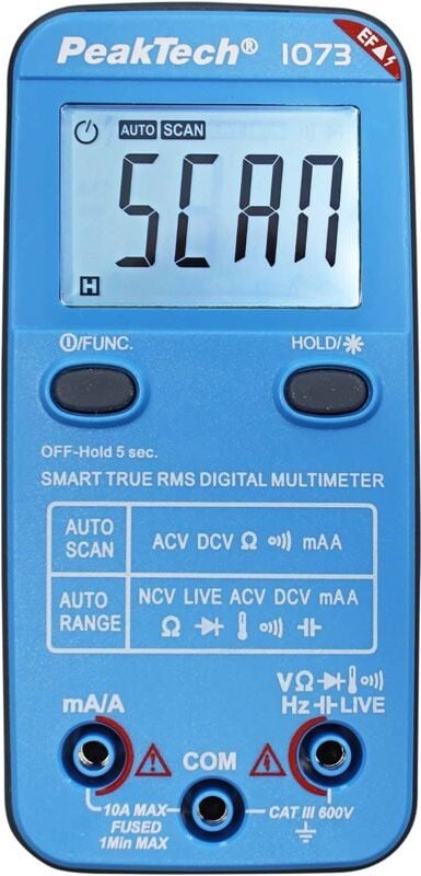 Peaktech - Smart-Multimeter, p 1073, 600 v ac/dc, ncv, True rms
