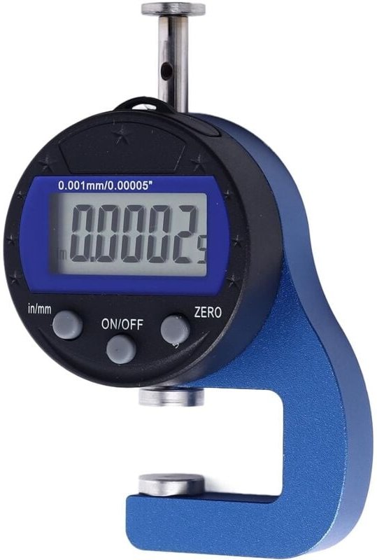 Digitales Dickenmessgerät, präzises elektronisches Mikrometer mit LCD-Anzeige, 0,001 mm Auflösung, zum Messen der Dicke ...